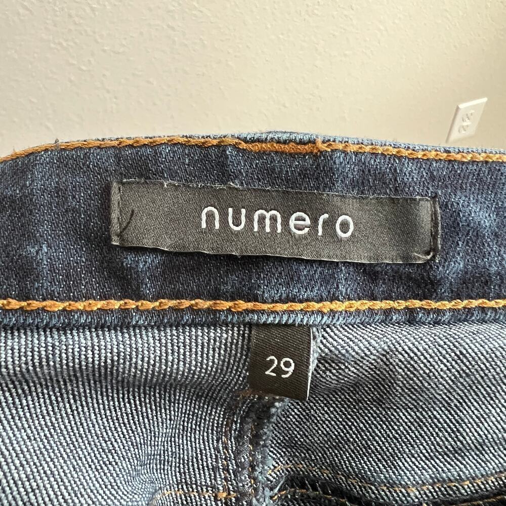 Numero Skinny Leg Jeans Women's 29 Mid Rise Stretch Denim Ankle Dark Wash - Picture 5 of 6